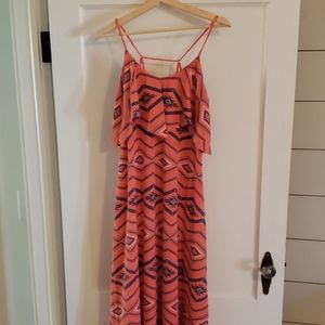 Coral maxi dress